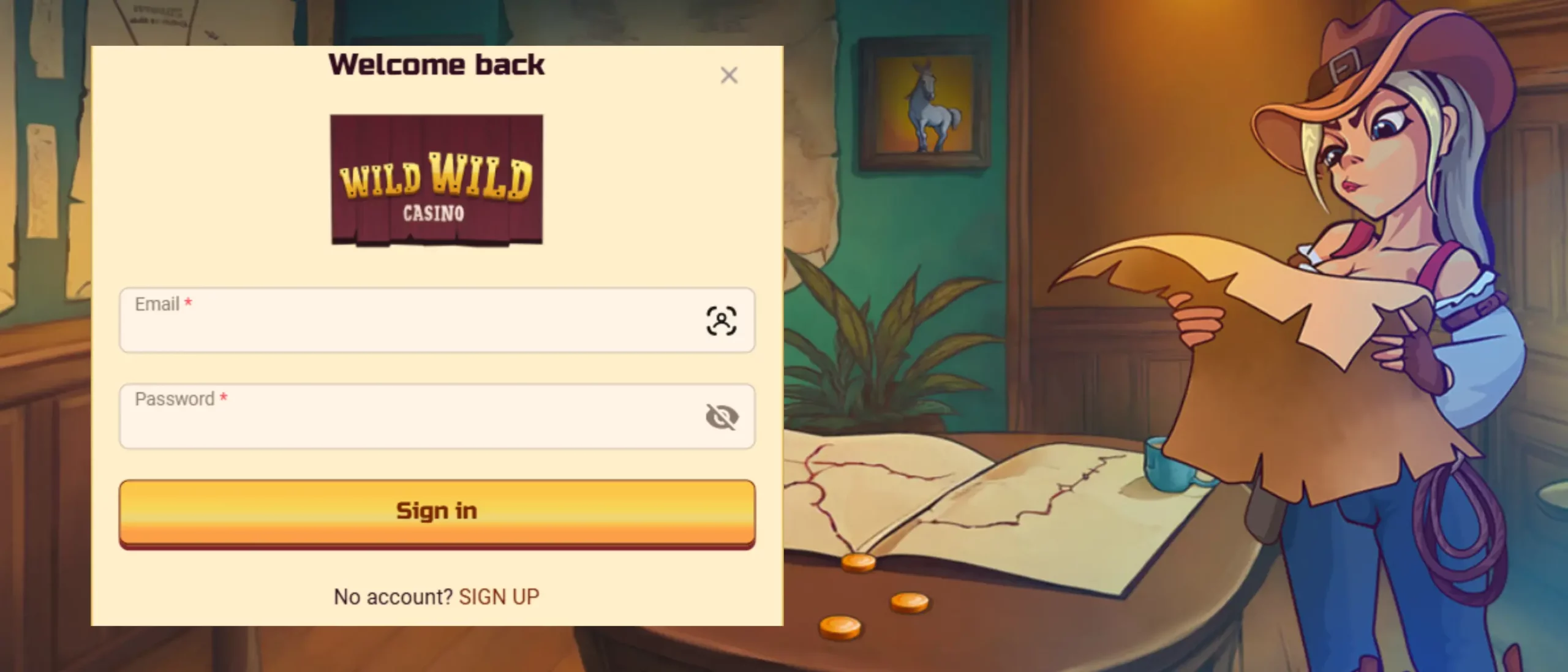 WildWild Casino login.